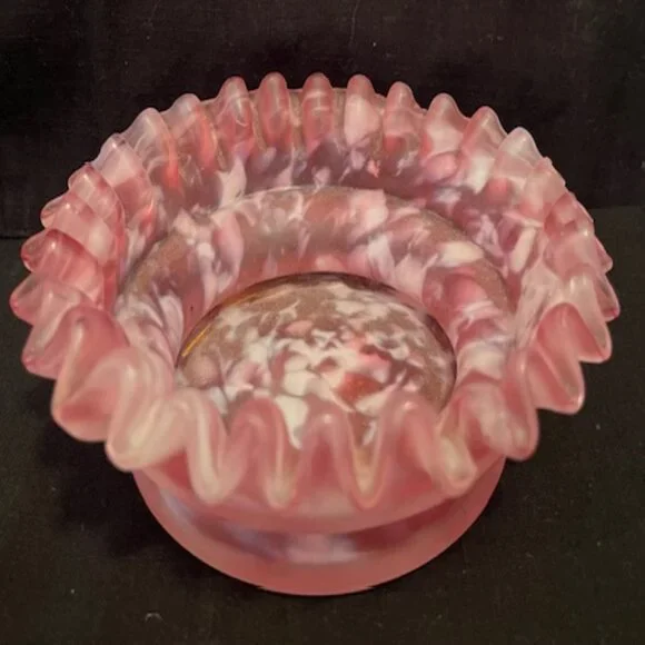 1960’s Fenton Rose Mist Trinket Dish Vintage - Picture 3 of 5